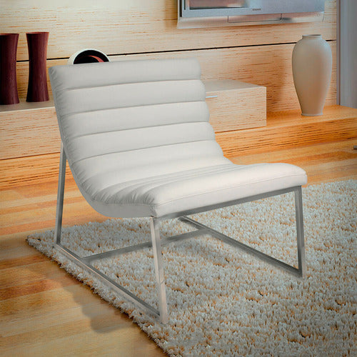 FURNITURE MARKET EIVISSA FAUX LEATHER ACCENT CHAIR