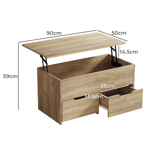 LIVING FUSION FAIRFAX LIFT-UP COFFEE TABLE