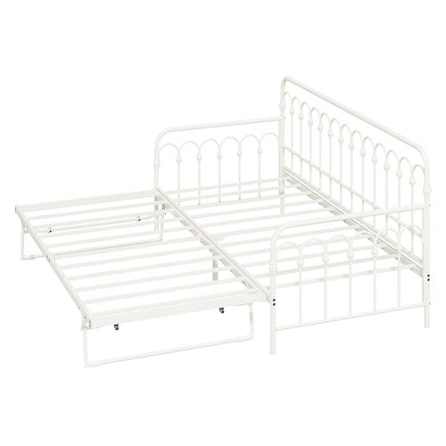 LIVING FUSION FAYE STEEL SINGLE DAYBED WITH TRUNDLE