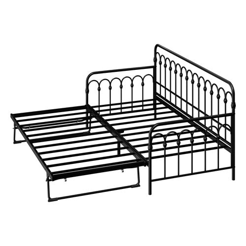 LIVING FUSION FAYE STEEL SINGLE DAYBED WITH TRUNDLE
