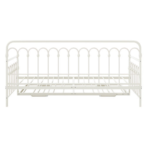 LIVING FUSION FAYE STEEL SINGLE DAYBED WITH TRUNDLE