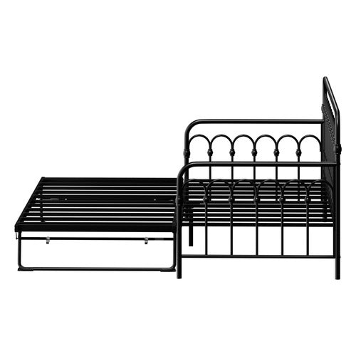 LIVING FUSION FAYE STEEL SINGLE DAYBED WITH TRUNDLE