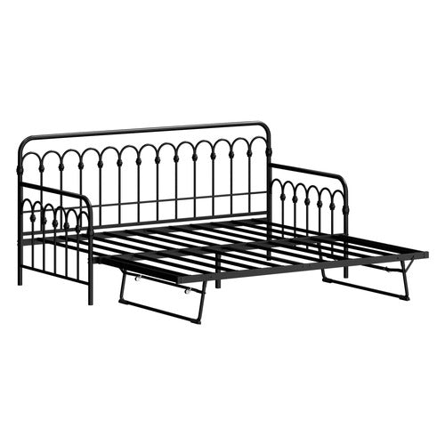 LIVING FUSION FAYE STEEL SINGLE DAYBED WITH TRUNDLE
