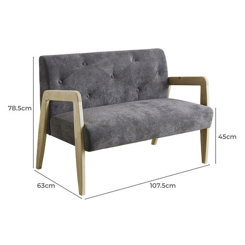 MAJA ANSEL DESIGN FERREIRA 2 SEATER UPHOLSTERED SOFA