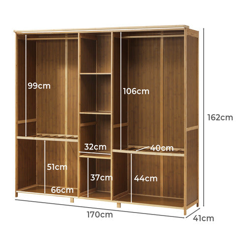 LIVING FUSION FIA BAMBOO OPEN WARDROBE