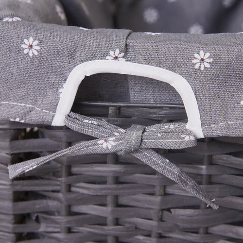 EVER DREAMING LIVING ELOISA BEDSIDE TABLE WITH WICKER BASKET