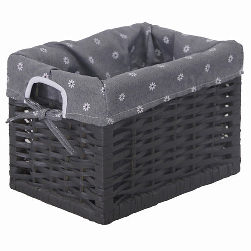 EVER DREAMING LIVING ELOISA BEDSIDE TABLE WITH WICKER BASKET