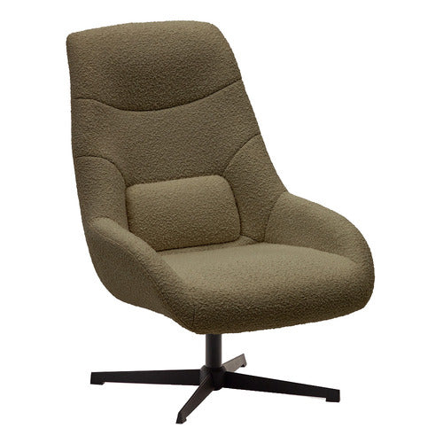 LINEA FURNITURE FINN BOUCLE SWIVEL ARMCHAIR