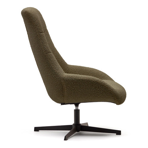 LINEA FURNITURE FINN BOUCLE SWIVEL ARMCHAIR