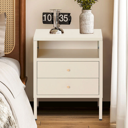 HAVEN COVE FURNITURE TASSI 2 DRAWER BEDSIDE TABLE