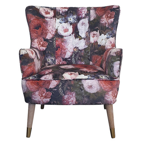 BY DESIGNS FLORA VELVET ACCENT CHAIR