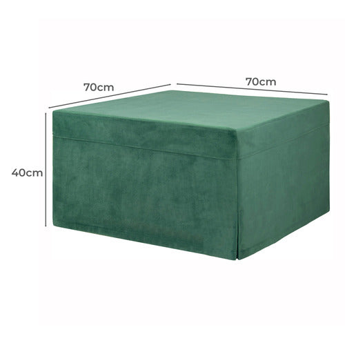 DECOR TRADERS FOLDLUX CONVERTIBLE OTTOMAN FOLDING BED WITH SLIPCOVER