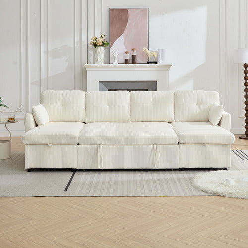 CASSINGTON HOME FONTANA 4 SEATER DOUBLE CHAISE SOFA BED