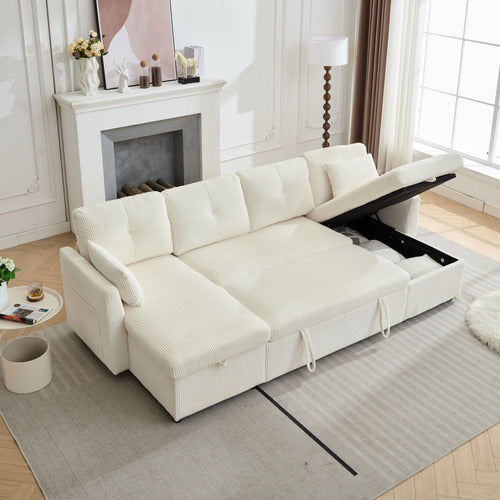 CASSINGTON HOME FONTANA 4 SEATER DOUBLE CHAISE SOFA BED