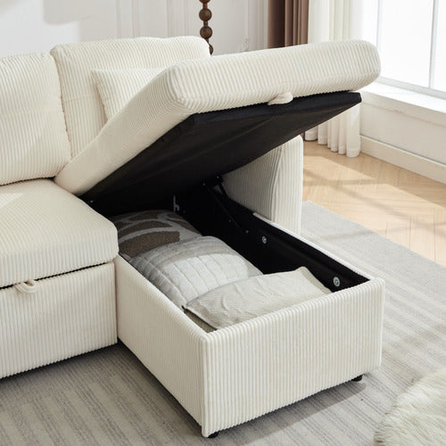 CASSINGTON HOME FONTANA 4 SEATER DOUBLE CHAISE SOFA BED