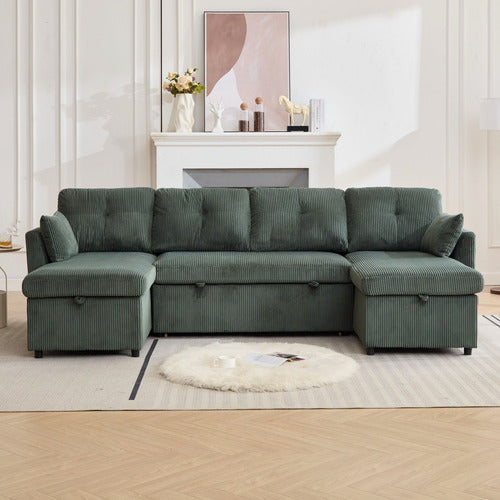 CASSINGTON HOME FONTANA 4 SEATER DOUBLE CHAISE SOFA BED