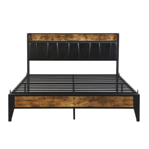 EVIE HOME FRANCES BED FRAME WITH OUTLETS & USB PORTS