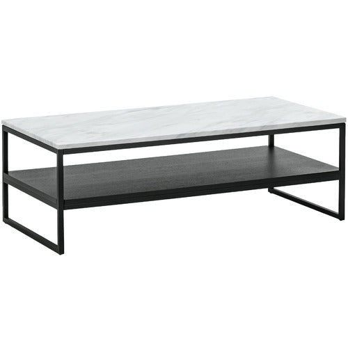 CONTINENTAL DESIGNS FRANCESCO CULTURED MARBLE-TOP COFFEE TABLE