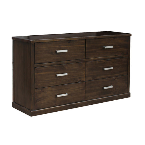 HAWTHORNE HOME FRAYA PINE WOOD 6 DRAWER CHEST