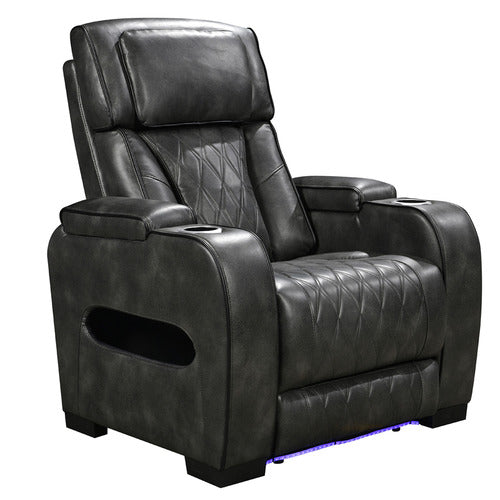 SOUTHERN STYLERS FREDERICK LED FAUX LEATHER RECLINER ARMCHAIR