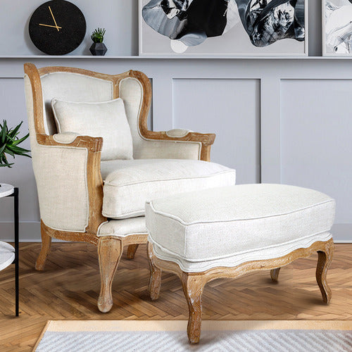 NATURALLY PROVINICIAL FRENCH COUNTRY HIGH BACK WING ARMCHAIR