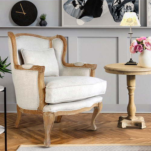 NATURALLY PROVINICIAL FRENCH COUNTRY HIGH BACK WING ARMCHAIR