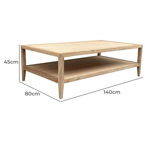 HAMILTON FURNITURE FRENCH OAK WOOD COFFEE TABLE