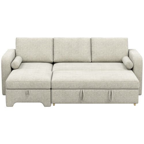 FRIDA 4 SEATER QUEEN SOFA BED WITH REVERSIBLE CHAISE