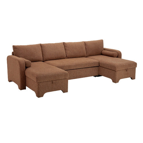FRIDA 4 SEATER STORAGE SOFA BED WITH DOUBLE CHAISE
