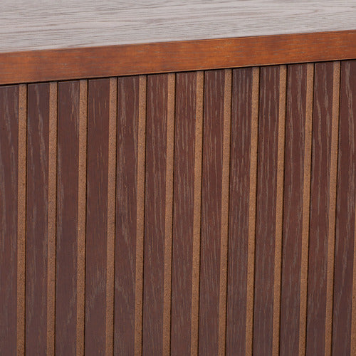 200CM WALNUT GANNON RETRO LOWLINE TV UNIT