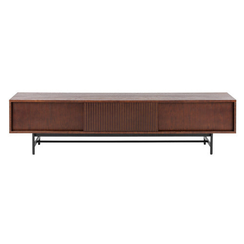 200CM WALNUT GANNON RETRO LOWLINE TV UNIT
