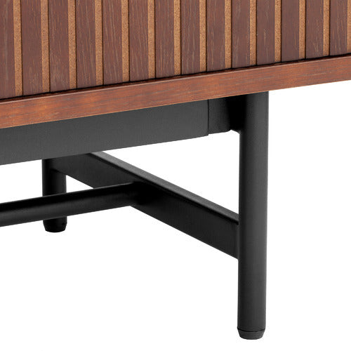 200CM WALNUT GANNON RETRO LOWLINE TV UNIT