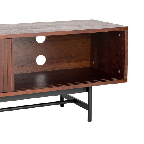 200CM WALNUT GANNON RETRO LOWLINE TV UNIT