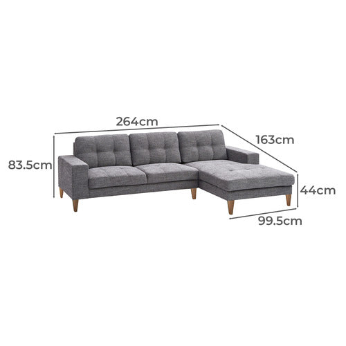 LEGACY FURNITURE GABRIEL 3 SEATER UPHOLSTERED SOFA WITH CHAISE