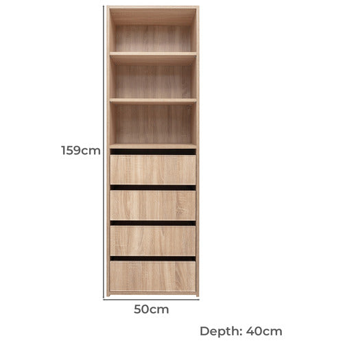 CAPEVIEW INTERIORS GENEVA SLIM SHAKER SHELF WARDROBE