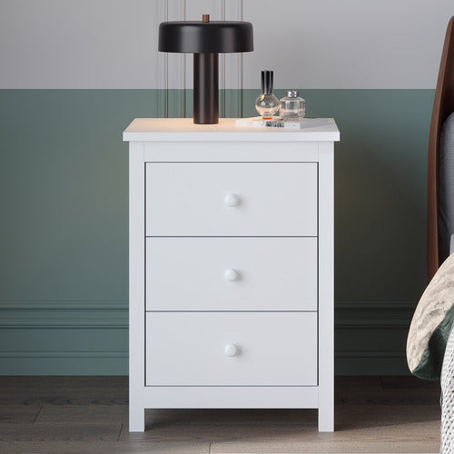 HOXTON ROOM GEOFFREY 3 DRAWER BEDSIDE TABLE