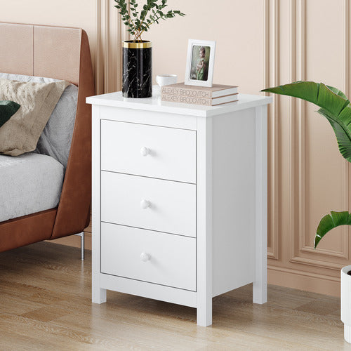 HOXTON ROOM GEOFFREY 3 DRAWER BEDSIDE TABLE