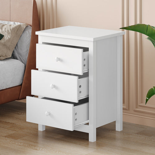 HOXTON ROOM GEOFFREY 3 DRAWER BEDSIDE TABLE