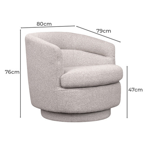 REXINGTON HOME GESPA BOUCLE SWIVEL ARMCHAIR
