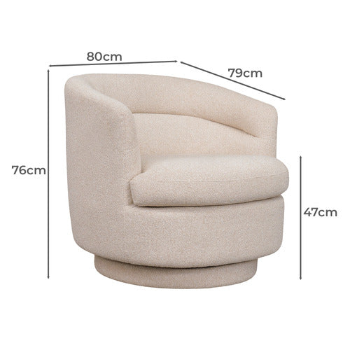 REXINGTON HOME GESPA BOUCLE SWIVEL ARMCHAIR