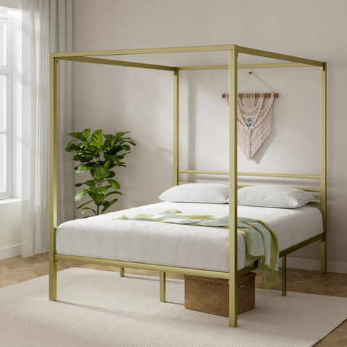 STUDIO HOME GOLD CYTUS METAL CANOPY BED FRAME
