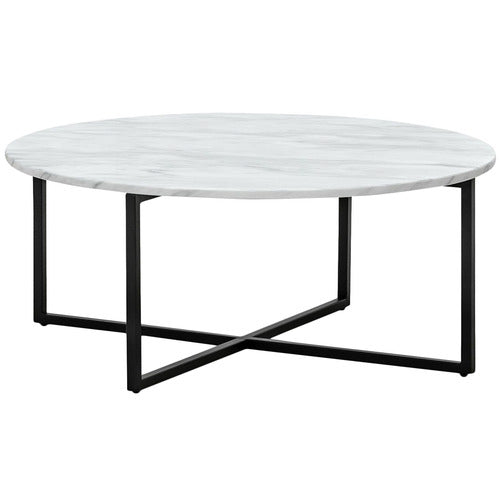 CONTINENTAL DESIGNS LUXE MILAN MARBLE-TOP COFFEE TABLE