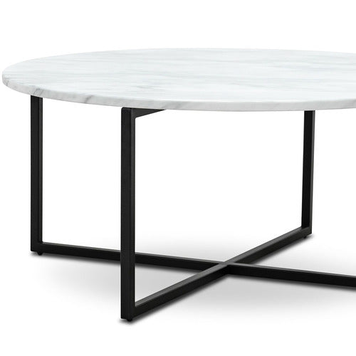 CONTINENTAL DESIGNS LUXE MILAN MARBLE-TOP COFFEE TABLE