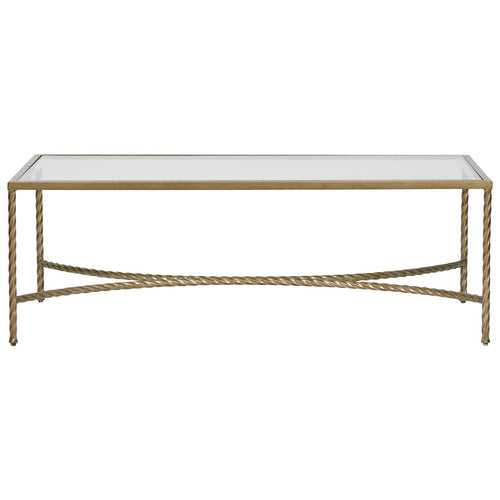 BAYVIEW LIVING GOMEZ TEMPERED GLASS COFFEE TABLE