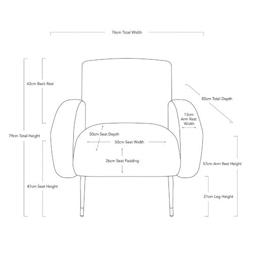 BROOKLYN AND BELLA GORCZANY UPHOLSTERED ARMCHAIR