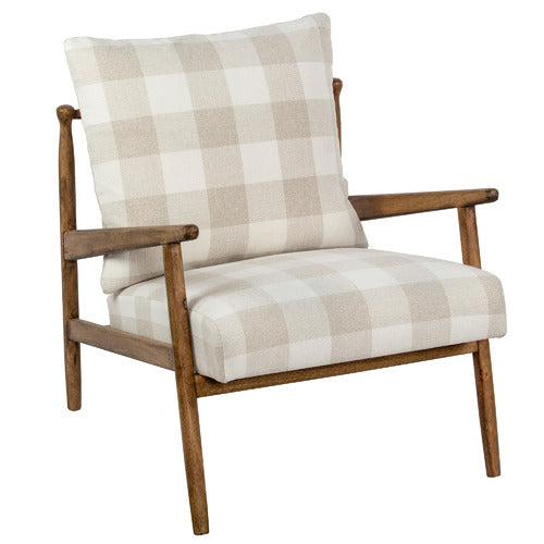 THE HOME COLLECTIVE GRANGE RUBBERWOOD ACCENT CHAIR