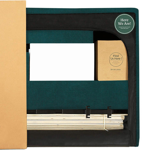 STUDIO HOME GREEN KRISTIAN VELVET BED