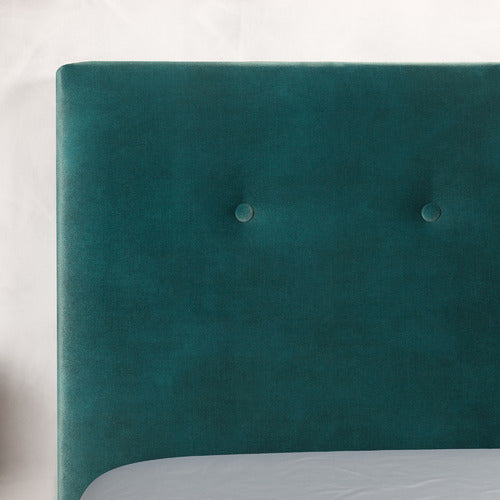 STUDIO HOME GREEN KRISTIAN VELVET BED