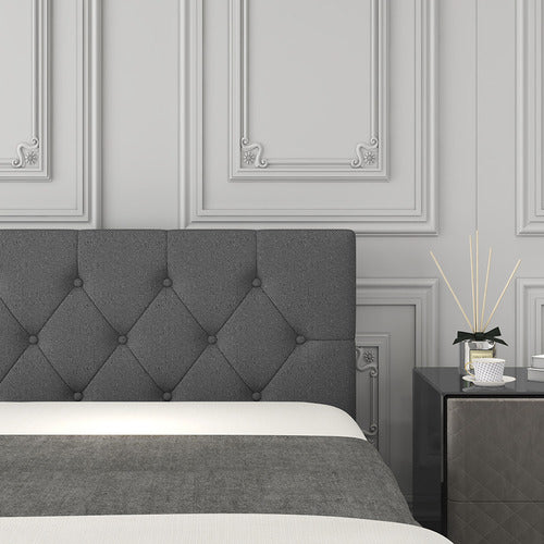 CHISWICK LIVING GREY CAPRI LUXURY GAS LIFT STORAGE BED