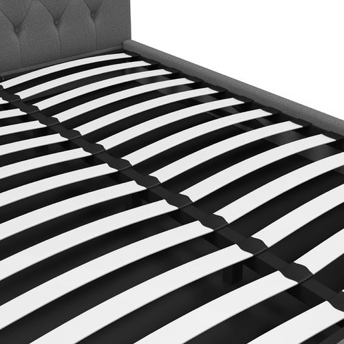 CHISWICK LIVING GREY CAPRI LUXURY GAS LIFT STORAGE BED